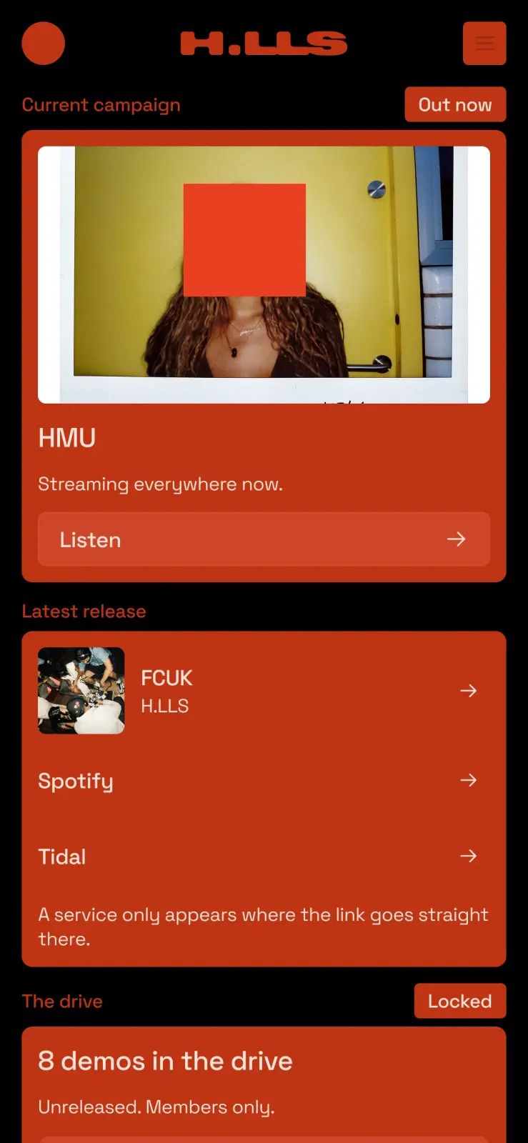 The H.LLS Portal, with a notification arriving