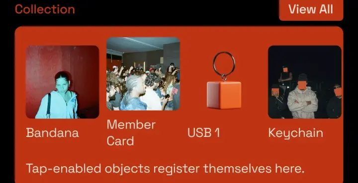Collection: the objects a fan has tapped