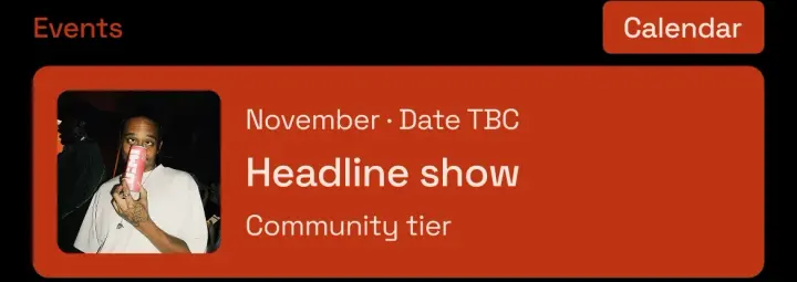 Events: a headline show for members